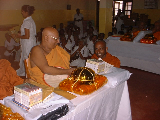 2004 - attending first anniversary dana ceremony to ven Soma thero at Maharagama in sri Lanka (1).JPG